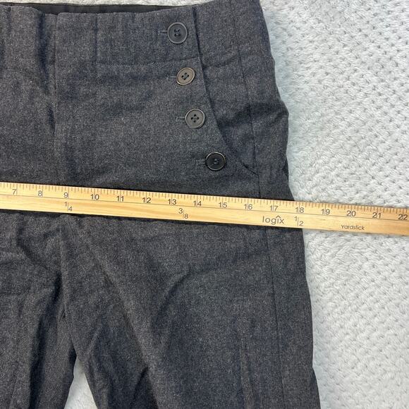 Vince Womens Naval Pants Charcoal Wool Blend Wide Straight Leg Sailor Style Sz 4 - Picture 8 of 14